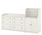 Drawers books HAUGA Storage combination, white, 208x116 cm, Huis en Inrichting, Slaapkamer | Bedden, Ophalen, Eenpersoons, Wit