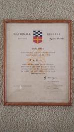 Oud Diploma Nationale Reserve - Ingelijst, Verzamelen, Ophalen, Landmacht, Nederland, Foto of Poster