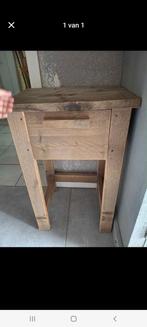 Steiger Houten Nachtkastje met Lade, Ophalen, Gebruikt, Minder dan 45 cm, 55 tot 70 cm