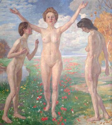 Gerard Wustmann 1873-1938==SYMBOLIST==doek 160 x 140 cm beschikbaar voor biedingen