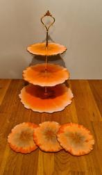 Etagere plateau peach gold resin + 3 onderzetters, Ophalen of Verzenden, Nieuw