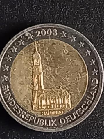 024: 2 Euromunt in goede staat Duitsland 2008 Hamburg (D)   beschikbaar voor biedingen