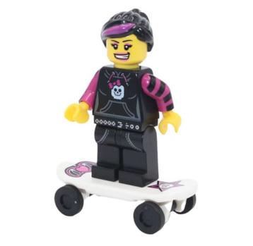 LEGO Serie 6 CMF Minifig Poppetje Skater Girl nr. 12 beschikbaar voor biedingen