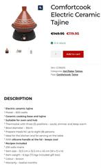 Nieuwe Comfortcook Elektrische Tajine Kookplaat, Ophalen, Nieuw