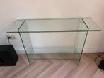Glazen sidetable te koop, Huis en Inrichting, Ophalen, 100 tot 150 cm, Glas, Zo goed als nieuw
