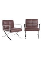 OHNO Berlin Lounge Stoel - Bruin - 2 voor €800, Niet ingevuld, Bruin, Niet ingevuld, Nieuw