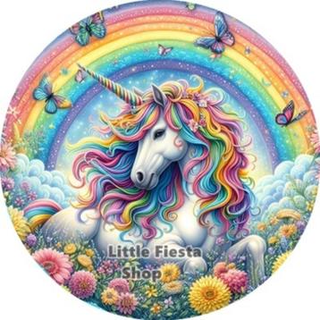L142 icing frosting eenhoorn 20cm eetbare taart plaat print  beschikbaar voor biedingen