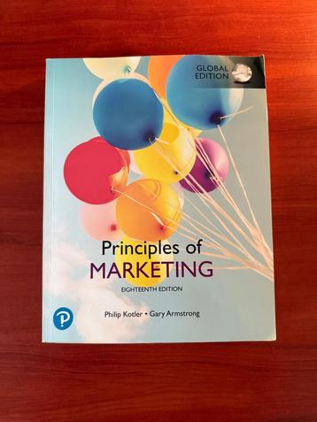 Principles of marketing 18th edition beschikbaar voor biedingen