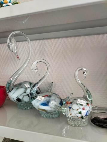 Murano Glazen Zwanen - Set van 3 beschikbaar voor biedingen