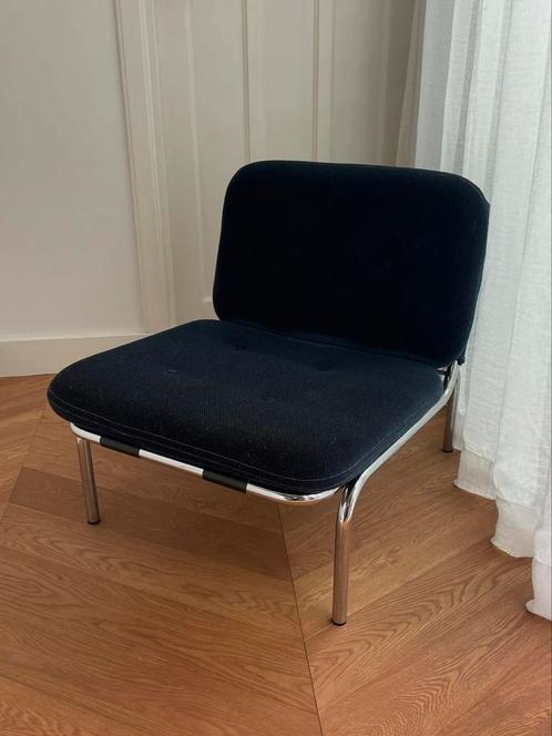 Midcentury modern vintage buisframe chrome fauteuil / stoel, Huis en Inrichting, Fauteuils, Gebruikt, Stof, Ophalen