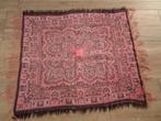 antieke worteldoek ca 80 bij 77 cm zonder franje gemeten., Ophalen of Verzenden