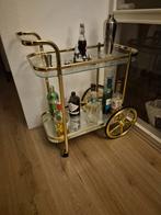 Vintage goudkleurige barcart, Huis en Inrichting, Ophalen, Zo goed als nieuw