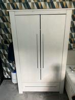 Witte kledingkast met hangruimte en lade, Huis en Inrichting, Ophalen, Gebruikt, 100 tot 150 cm, Met lade(s)