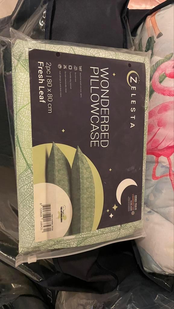 Zelesta Wonderbed kussenslopen Fresh Leaf 80x80 cm, Huis en Inrichting, Slaapkamer | Beddengoed, Nieuw, Hoeslaken of Sloop, Tweepersoons