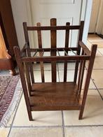 Antieke houten art deco lectuurbak-kastje, Ophalen