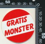 Sticker: Gratis Monster, Verzamelen, Stickers, Ophalen of Verzenden