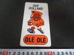 sticker WK 1990 voetbal oranje leeuw - hup holland olé olé, Ophalen, Zo goed als nieuw