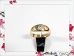 15572-1 18-karaat geelgouden solitaire bolsjewiek ring, Ophalen of Verzenden, Met edelsteen, Dame, Goud