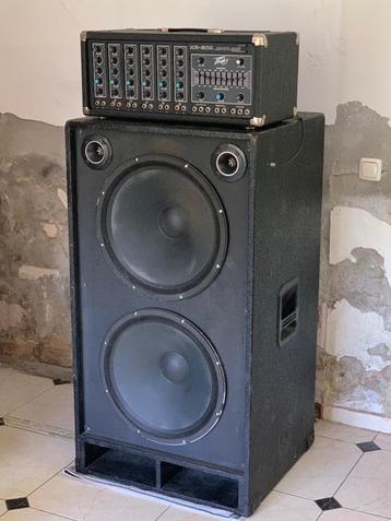 Peavey XR-600 Mixer-Amp met 2x18 inch basspeaker beschikbaar voor biedingen