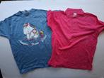 Roze poloshirt maat 134/146 & lila shirt unicorn maat 140, Ophalen of Verzenden, Gebruikt, Meisje, Shirt of Longsleeve