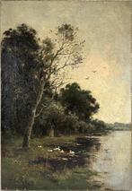 1118. Olieverfschilderij, Willem Cornelis Rip, 1891, Antiek en Kunst, Kunst | Schilderijen | Klassiek, Ophalen of Verzenden