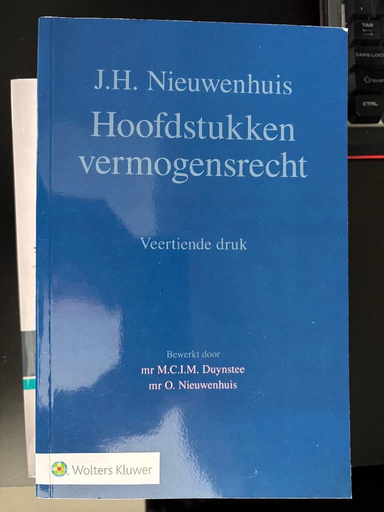 Hoofdstukken vermogensrecht, Boeken, Studieboeken en Cursussen, Ophalen of Verzenden, Wolters Kluwer, Alpha, WO