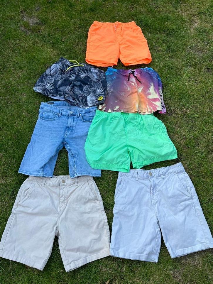 Pakket korte broeken maat 170, Kinderen en Baby's, Kinderkleding | Maat 170, Zo goed als nieuw, Jongen, Broek, Ophalen of Verzenden