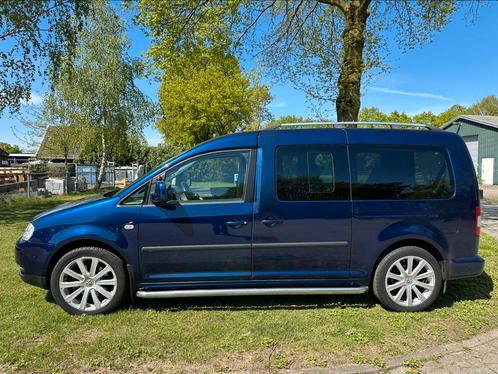 Volkswagen Caddy 1.9 TDI 77KW Maxi Combi DSG 2008 Blauw, Auto's, Volkswagen, Particulier, Aangepast voor mindervaliden, ABS, Achteruitrijcamera