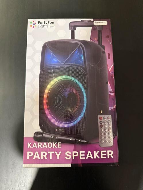 PartyFunLights Karaoke Speaker met Bluetooth, Audio, Tv en Foto, Karaoke-apparatuur, Nieuw, Ophalen of Verzenden