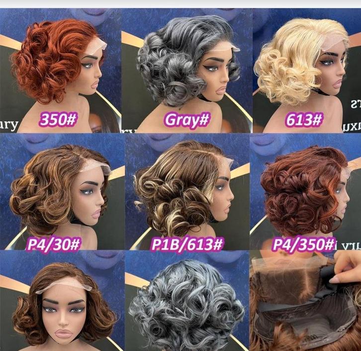 Kort pruik bouncy 100% menselijke haar, Sieraden, Tassen en Uiterlijk, Uiterlijk | Haarverzorging, Nieuw, Pruik of Haarverlenging