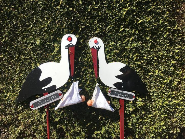 Te huur geboortebord ooievaar, Kinderen en Baby's, Kraamcadeaus en Geboorteborden, Nieuw, Ophalen of Verzenden