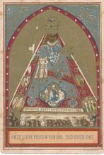Oud devotieprentje O.L. Vrouw van Halle -met gebed 1877, Ophalen of Verzenden, Gebruikt, Kaart of Prent, Christendom | Katholiek