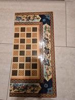 Prachtig handgemaakt schaakbord met Perzische miniaturen, Ophalen of Verzenden