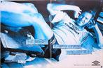 3 vintage advertenties reclames Umbro 1998 voetbal sport, Ophalen of Verzenden, Gebruikt, Overige typen