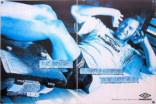 3 vintage advertenties reclames Umbro 1998 voetbal sport, Verzamelen, Merken en Reclamevoorwerpen, Gebruikt, Overige typen, Ophalen of Verzenden