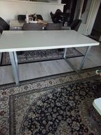 Eettafel hoogglans met zilveren poten, Huis en Inrichting, Tafels | Sidetables, 200 cm of meer, Ophalen of Verzenden, Zo goed als nieuw