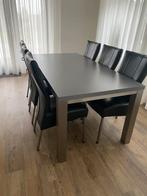 (NIEUW) Prachtige luxe eettafel met RVS poten en HPL blad, Huis en Inrichting, Tafels | Eettafels, Ophalen, 50 tot 100 cm, Zo goed als nieuw