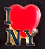 I love N Y pin met rood hart, Verzamelen, Speldjes, Pins en Buttons, Verzenden, Nieuw, Stad of Land, Speldje of Pin