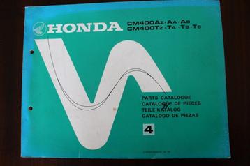 Honda CM400 Az Tz 1981 parts catalogue CM 400 teile katalog