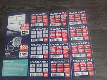 9 VOLLE SPAARKAARTEN(54 ZEGELS)VOMAR LEIFHEIT ZEGELS €2,50!! beschikbaar voor biedingen