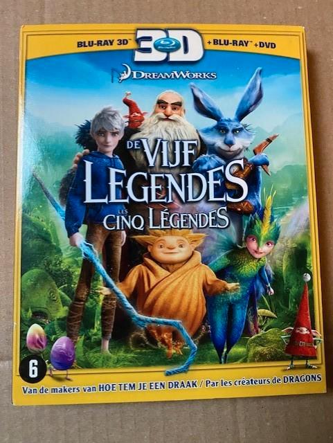 De Vijf Legendes 3D Slipcover, Cd's en Dvd's, Blu-ray, Zo goed als nieuw, Tekenfilms en Animatie, 3D, Ophalen of Verzenden