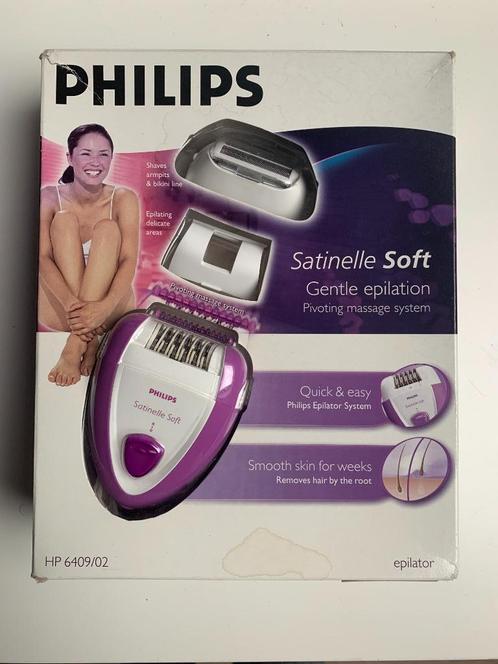 Epileerapparaat PHILIPS Satinelle Soft HP6409/02, Witgoed en Apparatuur, Persoonlijke-verzorgingsapparatuur, Zo goed als nieuw