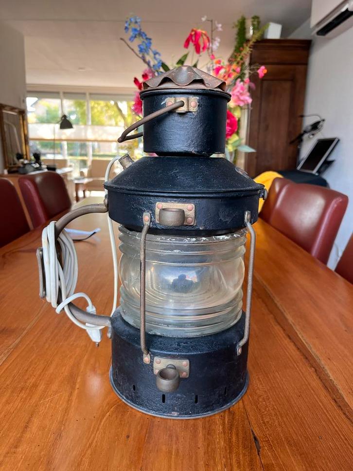 Oud Ankerlicht met Wandbevestiging, Antiek en Kunst, Antiek | Lampen, Ophalen