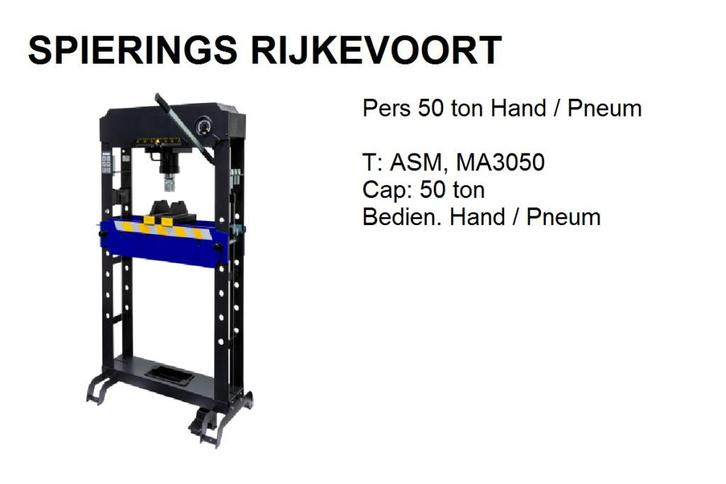 Pers 50 ton werkplaatspers garagepers werkstat presse, Doe-het-zelf en Verbouw, Gereedschap | Overige machines, Nieuw, Ophalen of Verzenden
