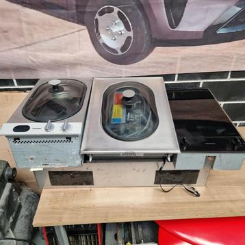 Partij apparatuur grillpan , stoompan , wasbak, dj ,heftafe beschikbaar voor biedingen