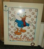 Donald Duck poster in houten lijst 53cmx63cm, Verzamelen, Met lijst, Zo goed als nieuw, Rechthoekig Staand, Film en Tv
