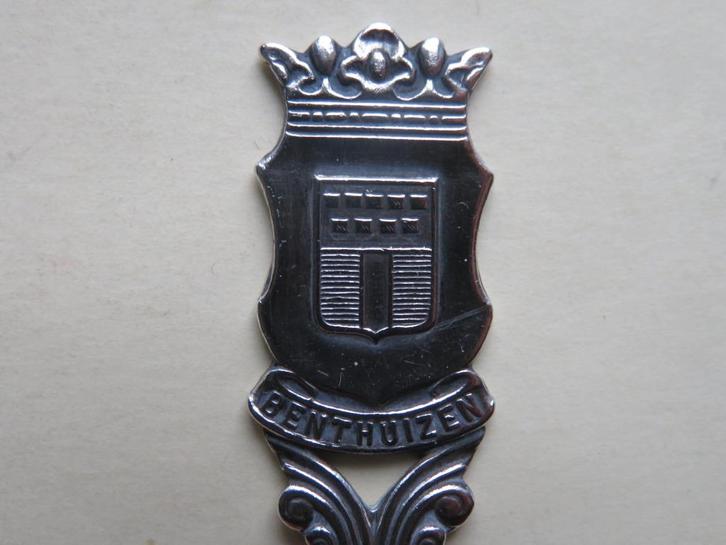 Verzilverd Gero lepeltje wapen Benthuizen, Antiek en Kunst, Antiek | Bestek, Verzenden