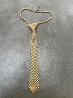 VINTAGE VERFIJNDE KRALEN / PARELS STROPDAS KETTKNG COLLIER, Overige materialen, Verstelbaar, Beige, Ophalen of Verzenden