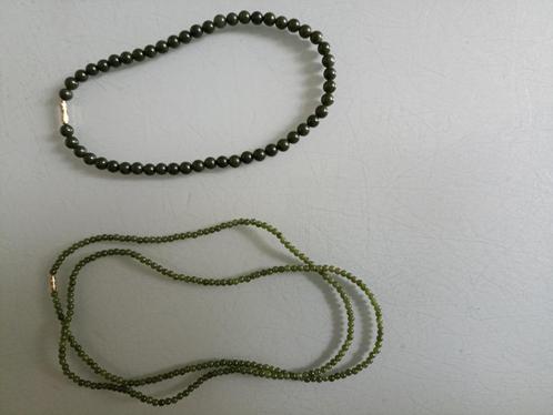 Jade Collier, Sieraden, Tassen en Uiterlijk, Kettingen, Zo goed als nieuw, Steen of Mineraal, Groen, Ophalen of Verzenden