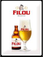 Filou Belgian ale bier relief metalen reclamebord wandbord, Nieuw, Ophalen of Verzenden